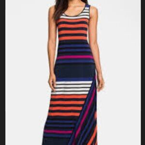 Calvin Kline Maxi Dress Sleeveless Striped - Sz 10